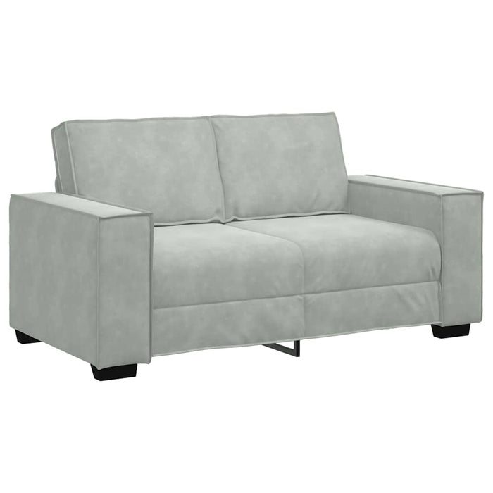 Canapea cu 2 locuri, gri deschis, 160x78x84 cm, catifea WALTI