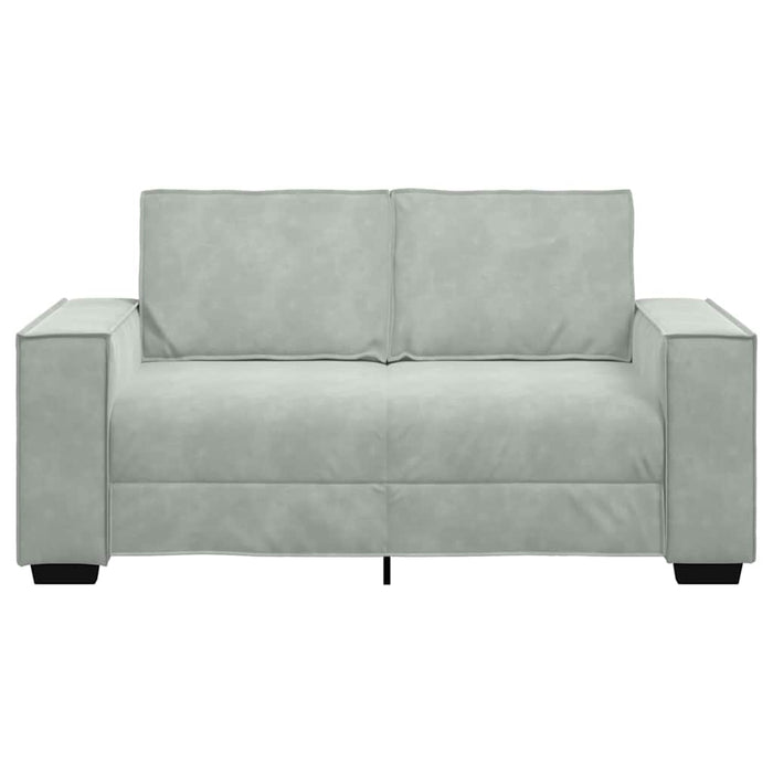 Canapea cu 2 locuri, gri deschis, 160x78x84 cm, catifea WALTI