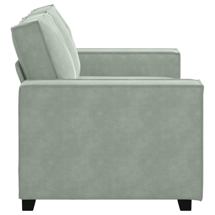 Canapea cu 2 locuri, gri deschis, 160x78x84 cm, catifea WALTI