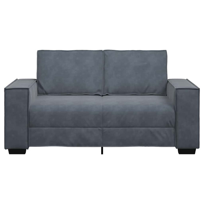 Canapea cu 2 locuri, gri închis, 160x78x84 cm, catifea WALTI