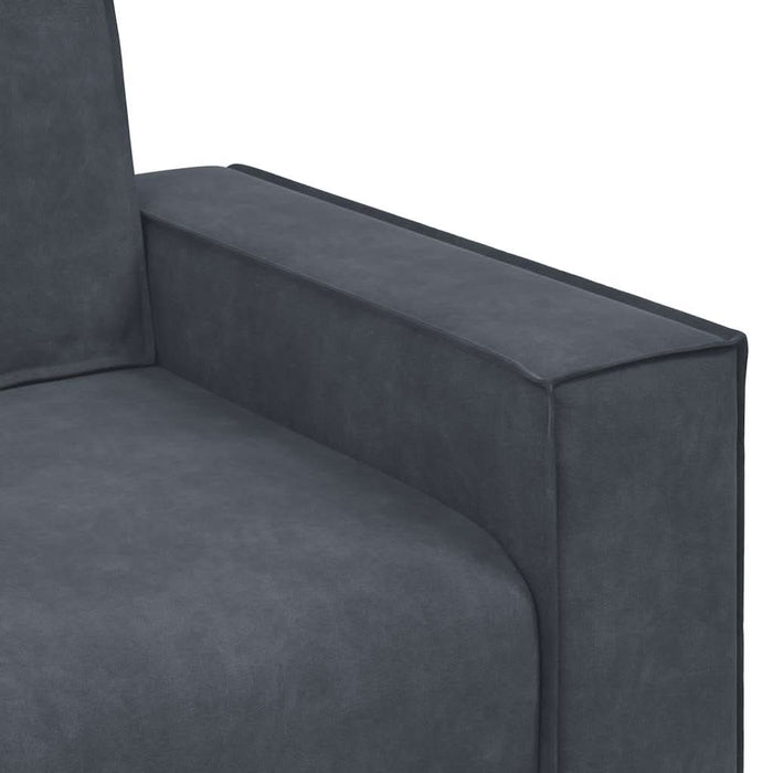 Canapea cu 2 locuri, gri închis, 160x78x84 cm, catifea WALTI