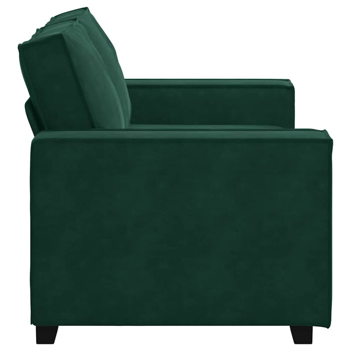 Canapea cu 2 locuri, verde închis, 160x78x84 cm, catifea WALTI