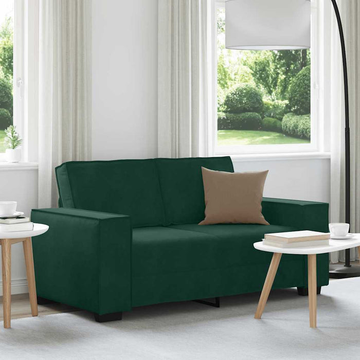 Canapea cu 2 locuri, verde închis, 160x78x84 cm, catifea WALTI