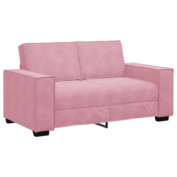 Canapea cu 2 locuri, roz, 160x78x84 cm, catifea WALTI
