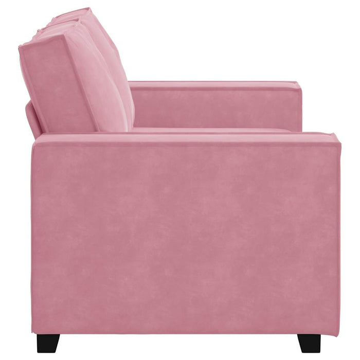 Canapea cu 2 locuri, roz, 160x78x84 cm, catifea WALTI