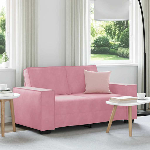 Canapea cu 2 locuri, roz, 160x78x84 cm, catifea - WALTI WALTI