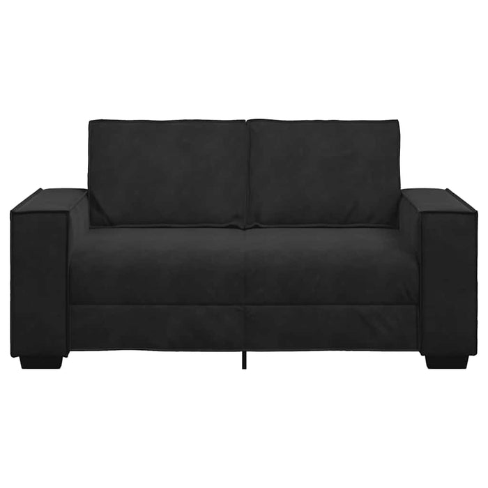 Canapea cu 2 locuri, negru, 160x78x84 cm, catifea WALTI