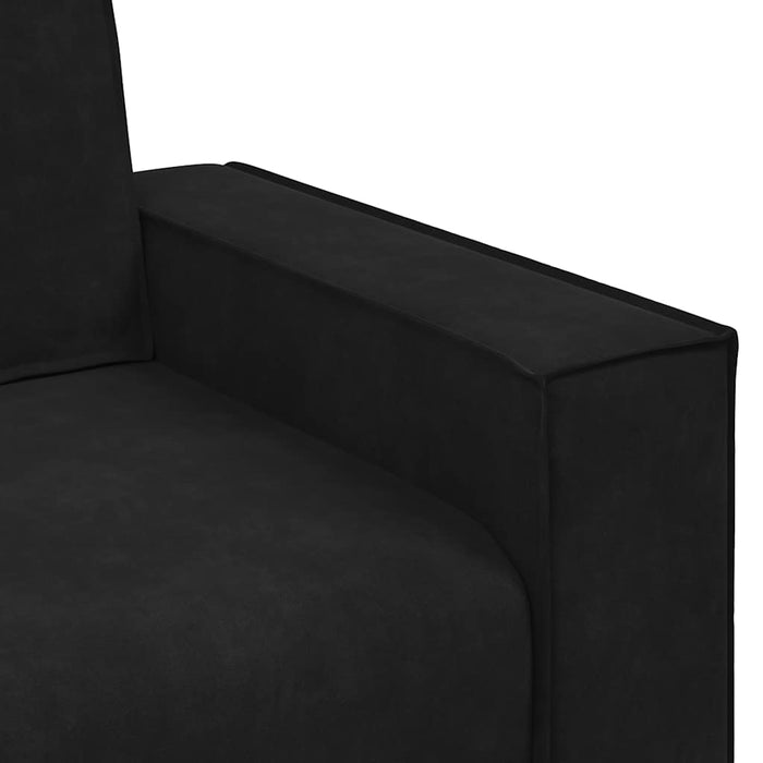 Canapea cu 2 locuri, negru, 160x78x84 cm, catifea WALTI