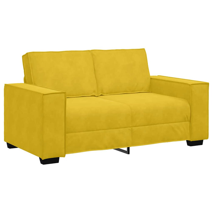 Canapea cu 2 locuri, galben, 160x78x84 cm, catifea WALTI