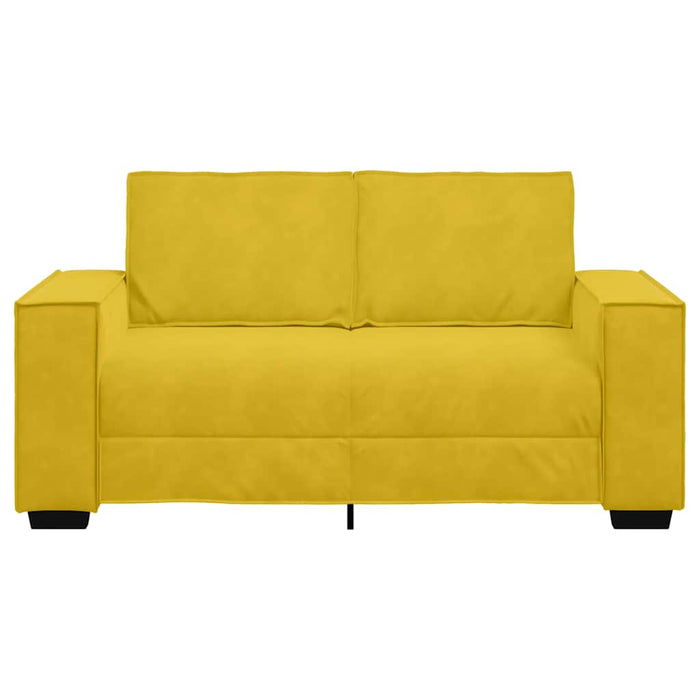 Canapea cu 2 locuri, galben, 160x78x84 cm, catifea WALTI