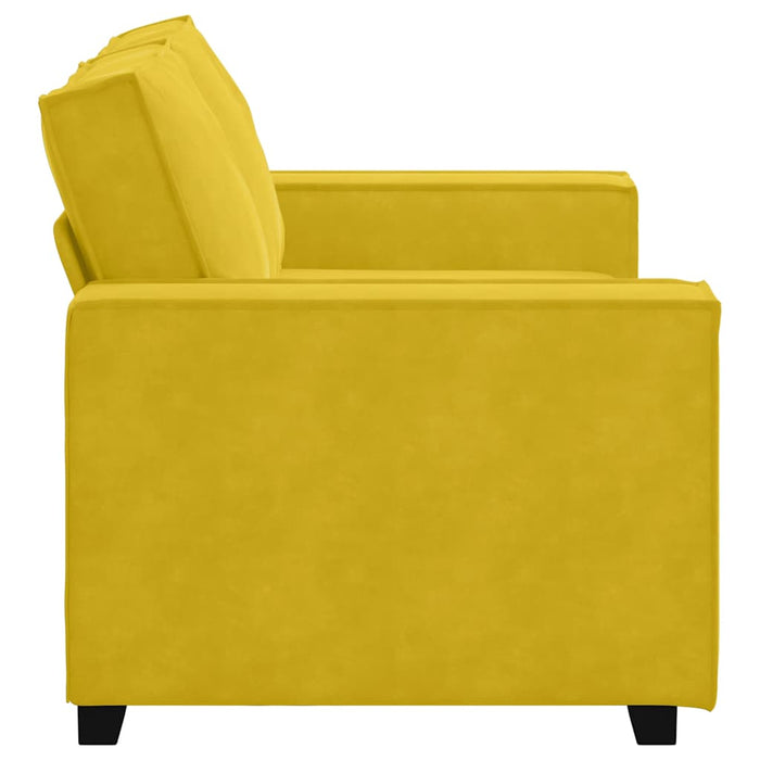 Canapea cu 2 locuri, galben, 160x78x84 cm, catifea WALTI