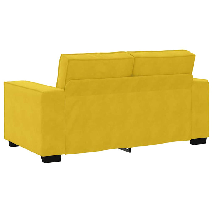 Canapea cu 2 locuri, galben, 160x78x84 cm, catifea WALTI