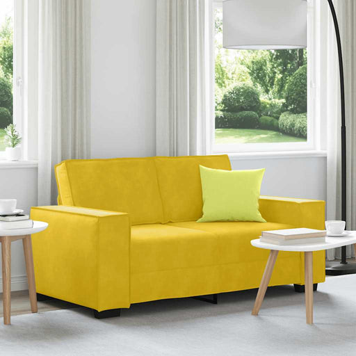 Canapea cu 2 locuri, galben, 160x78x84 cm, catifea - WALTI WALTI