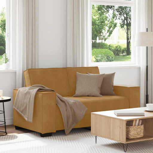 Canapea cu 2 locuri, maro, 160x78x84 cm, catifea - WALTI WALTI