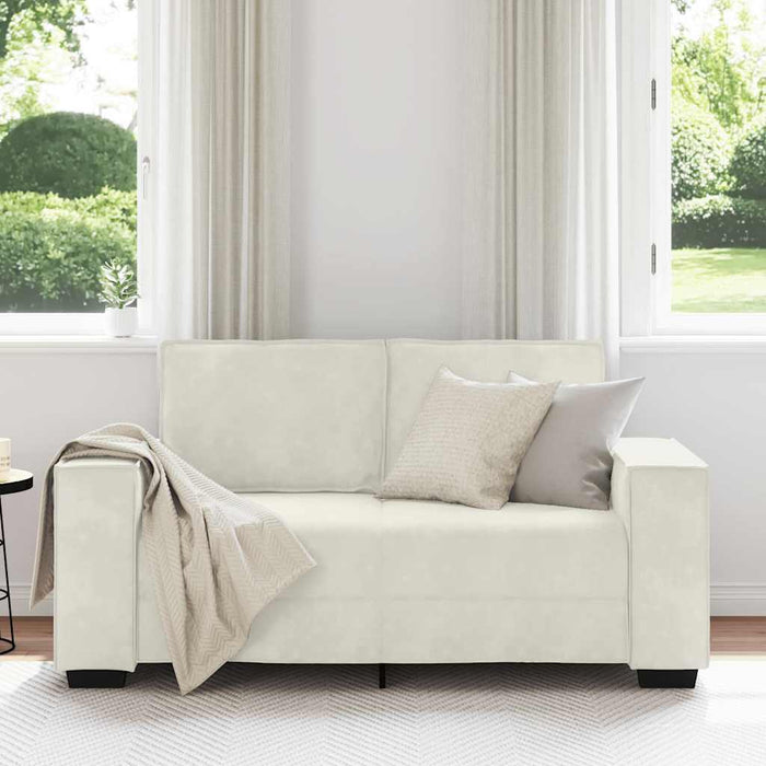 Canapea cu 2 locuri, crem, 160x78x84 cm, catifea - WALTI WALTI