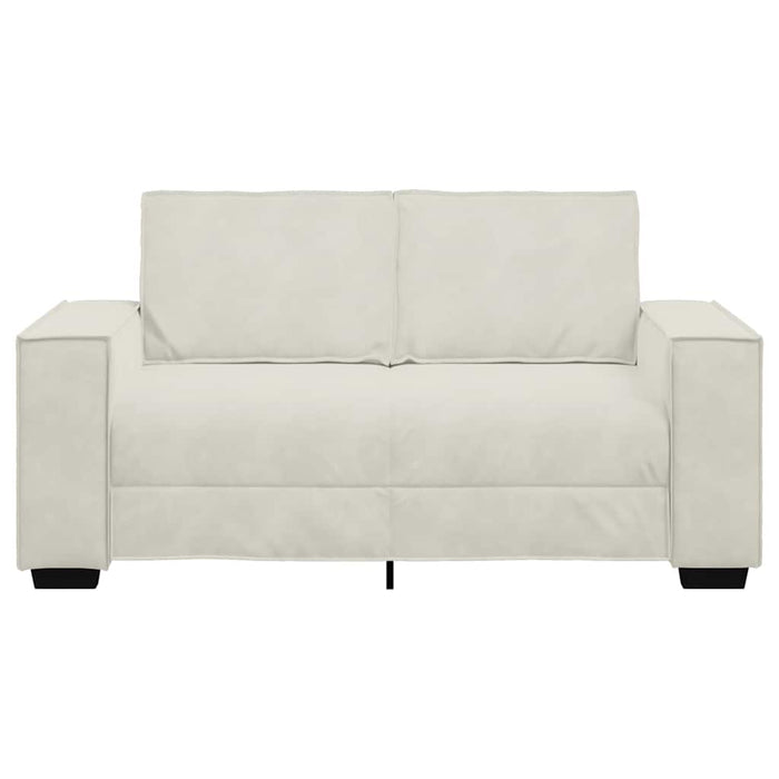 Canapea cu 2 locuri, crem, 160x78x84 cm, catifea - WALTI WALTI