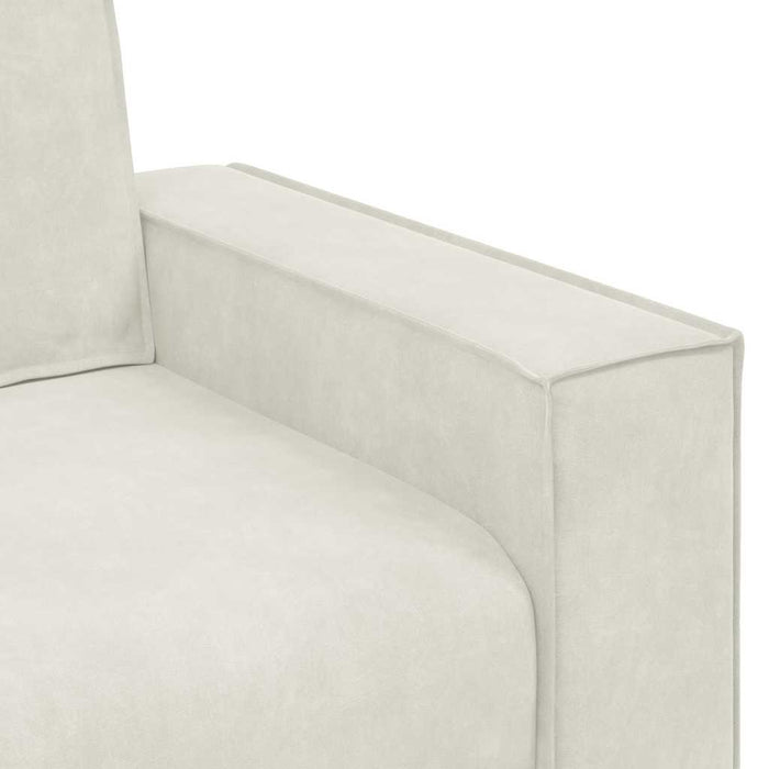 Canapea cu 2 locuri, crem, 160x78x84 cm, catifea - WALTI WALTI