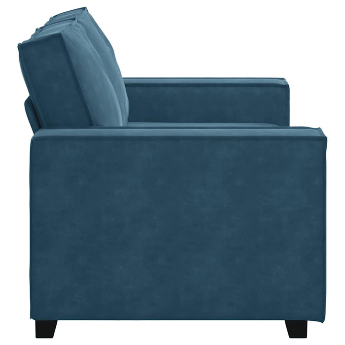 Canapea cu 2 locuri, albastru, 160x78x84 cm, catifea WALTI