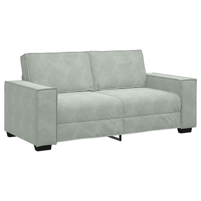 Canapea cu 2 locuri, gri deschis, 180x78x84 cm, catifea WALTI