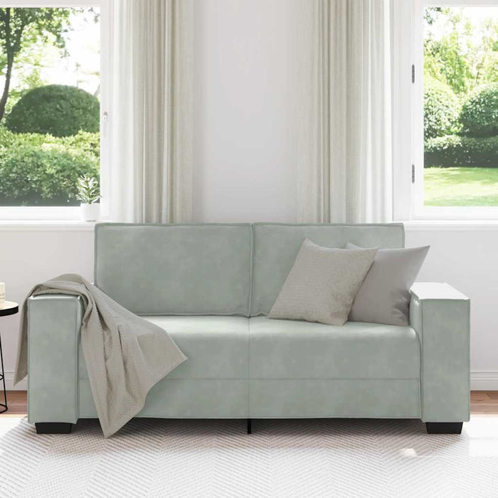 Canapea cu 2 locuri, gri deschis, 180x78x84 cm, catifea WALTI