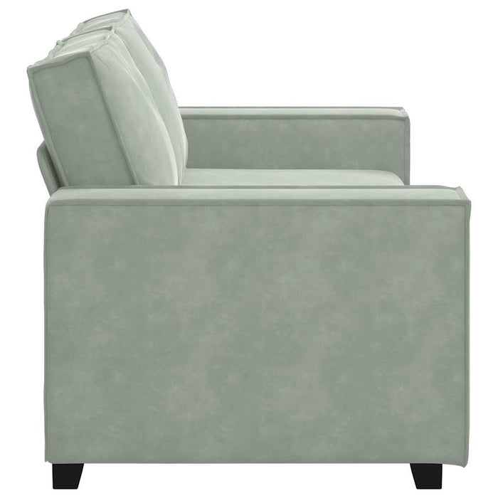 Canapea cu 2 locuri, gri deschis, 180x78x84 cm, catifea WALTI
