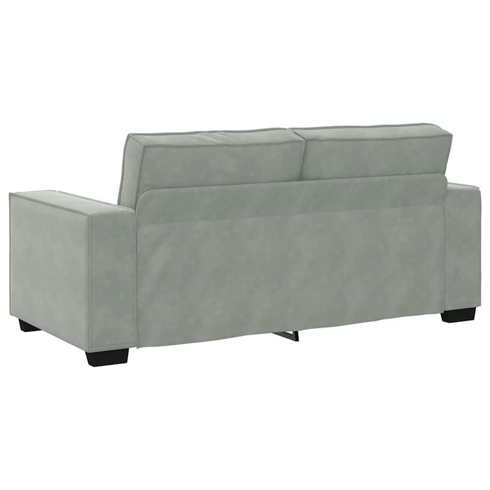 Canapea cu 2 locuri, gri deschis, 180x78x84 cm, catifea WALTI