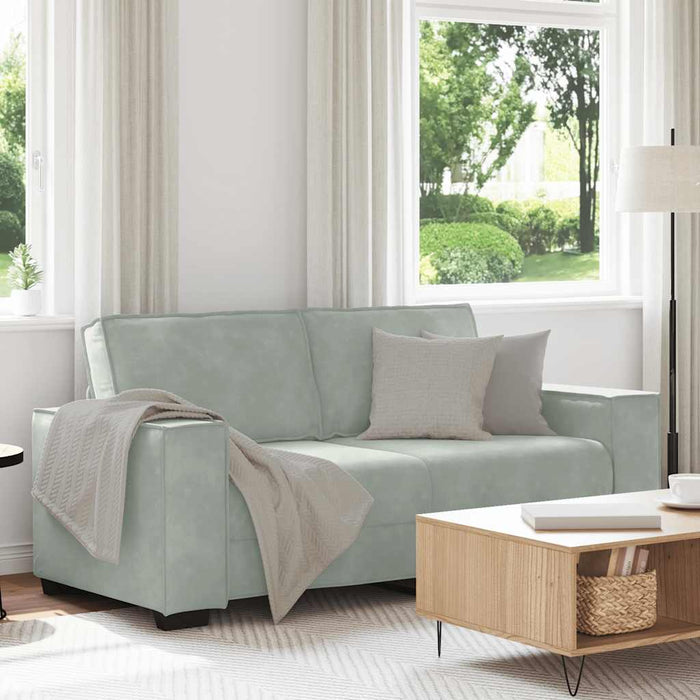 Canapea cu 2 locuri, gri deschis, 180x78x84 cm, catifea WALTI