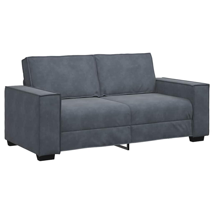 Canapea cu 2 locuri, gri închis, 180x78x84 cm, catifea WALTI