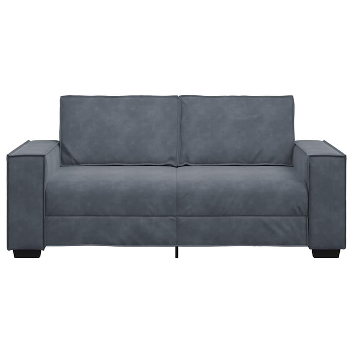 Canapea cu 2 locuri, gri închis, 180x78x84 cm, catifea WALTI