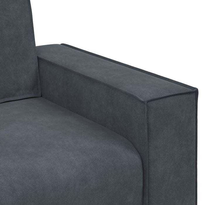 Canapea cu 2 locuri, gri închis, 180x78x84 cm, catifea WALTI