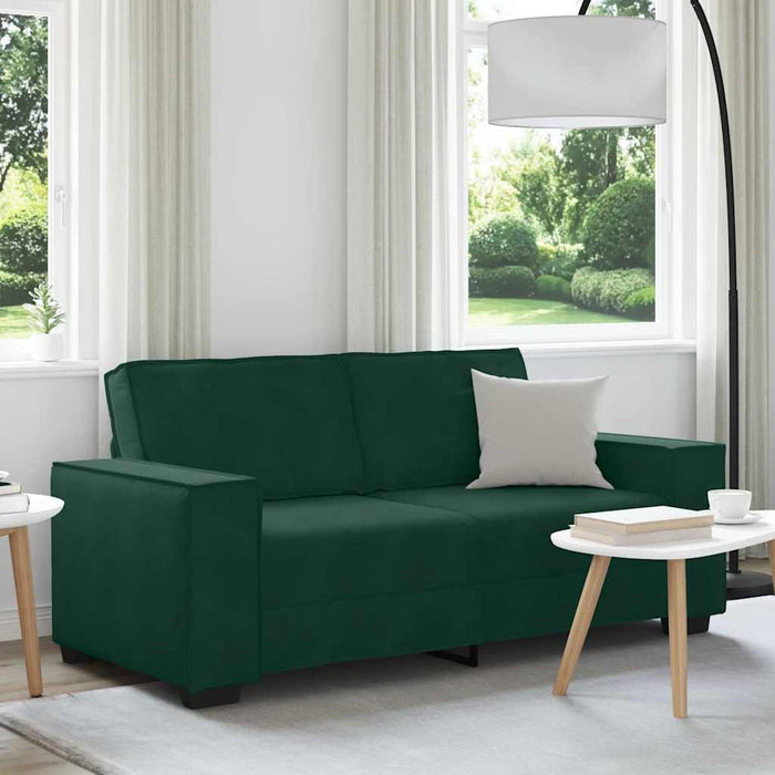 Canapea cu 2 locuri, verde închis, 180x78x84 cm, catifea WALTI