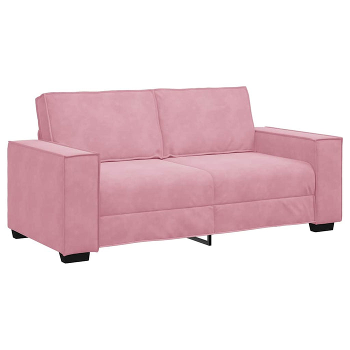 Canapea cu 2 locuri, roz, 180x78x84 cm, catifea WALTI