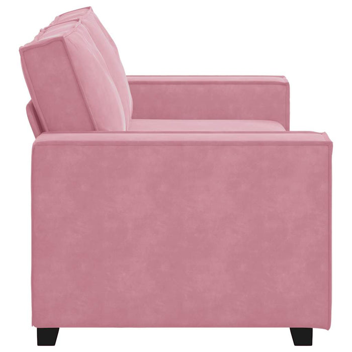 Canapea cu 2 locuri, roz, 180x78x84 cm, catifea WALTI