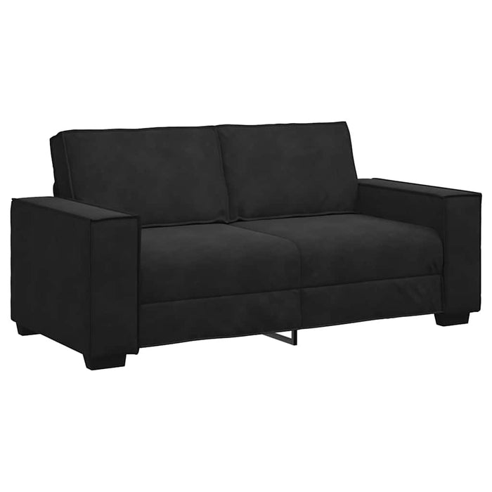 Canapea cu 2 locuri, negru, 180x78x84 cm, catifea WALTI