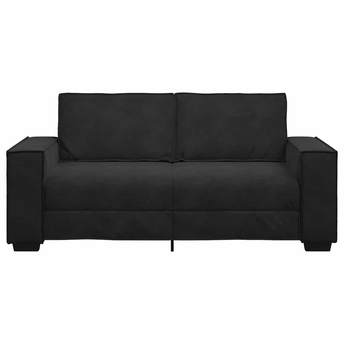 Canapea cu 2 locuri, negru, 180x78x84 cm, catifea WALTI