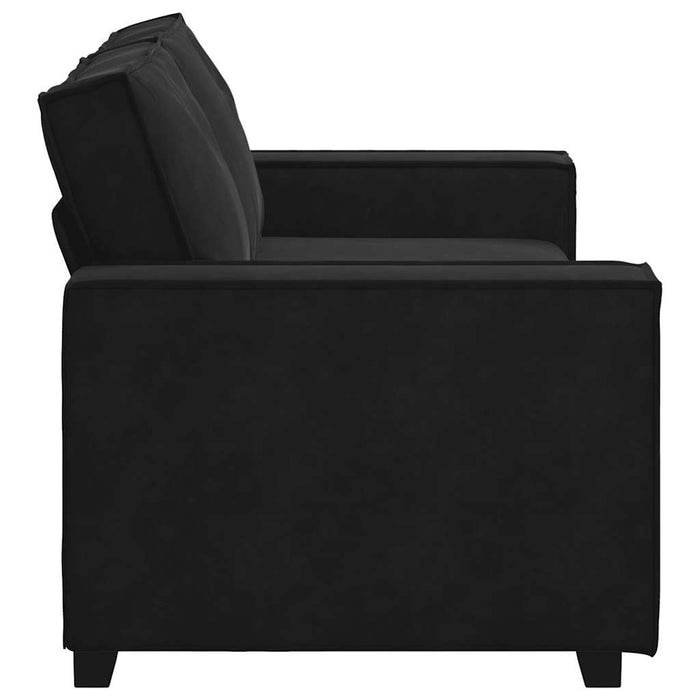 Canapea cu 2 locuri, negru, 180x78x84 cm, catifea WALTI