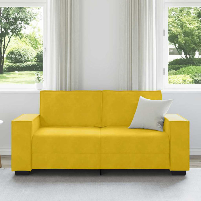 Canapea cu 2 locuri, galben, 180x78x84 cm, catifea WALTI
