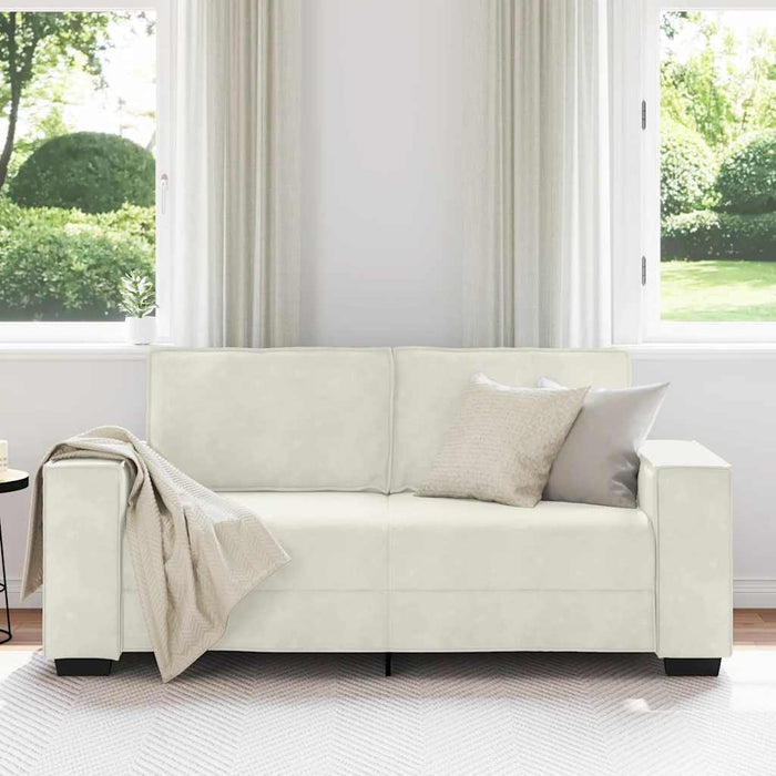 Canapea cu 2 locuri, crem, 180x78x84 cm, catifea WALTI