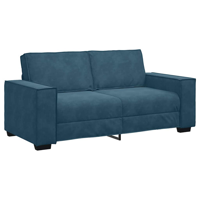 Canapea cu 2 locuri, albastru, 180x78x84 cm, catifea WALTI