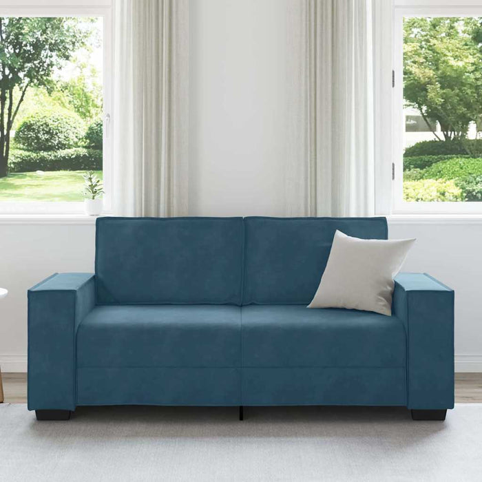 Canapea cu 2 locuri, albastru, 180x78x84 cm, catifea WALTI