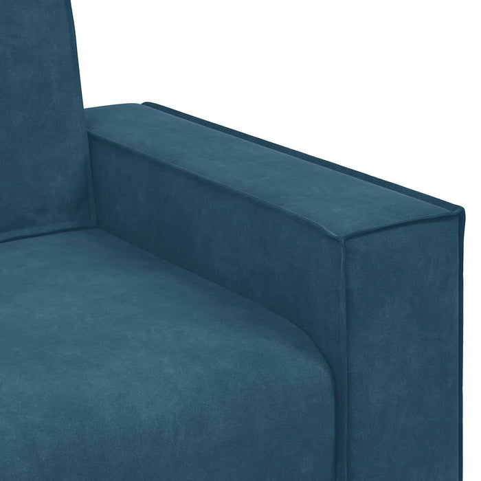 Canapea cu 2 locuri, albastru, 180x78x84 cm, catifea WALTI