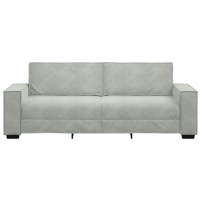 Canapea cu 3 locuri, gri deschis, material 220x78x84CM catifea WALTI