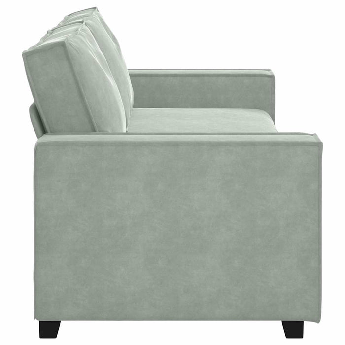 Canapea cu 3 locuri, gri deschis, material 220x78x84CM catifea WALTI
