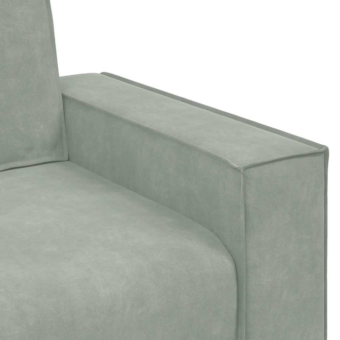 Canapea cu 3 locuri, gri deschis, material 220x78x84CM catifea WALTI