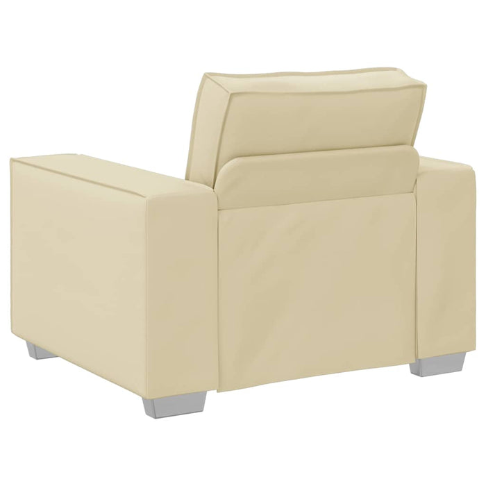 Fotoliu Crem 100 cm Piele artificială WALTI