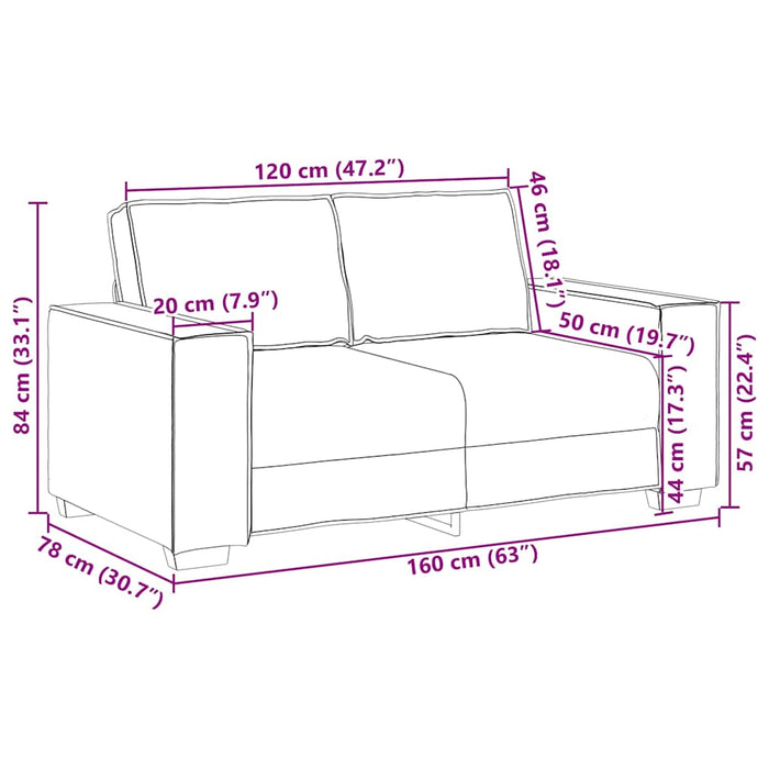 Canapea 120cm Cappuccino țesătură - WALTI WALTI