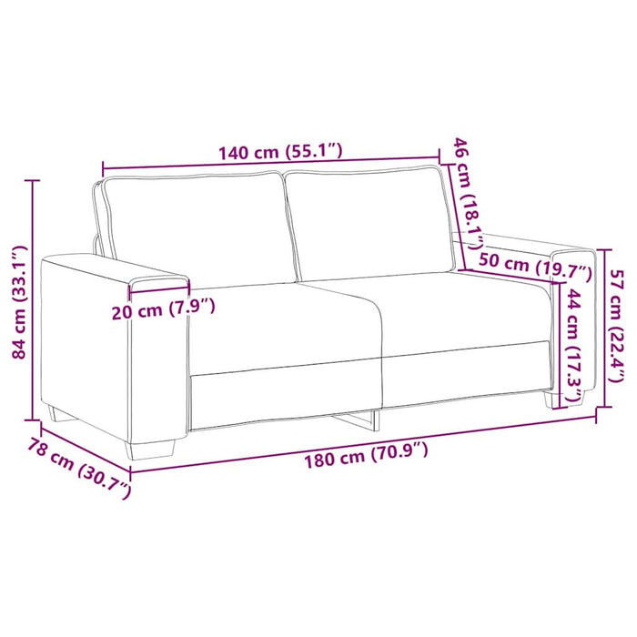 Canapea 140cm Gri țesătură - WALTI WALTI