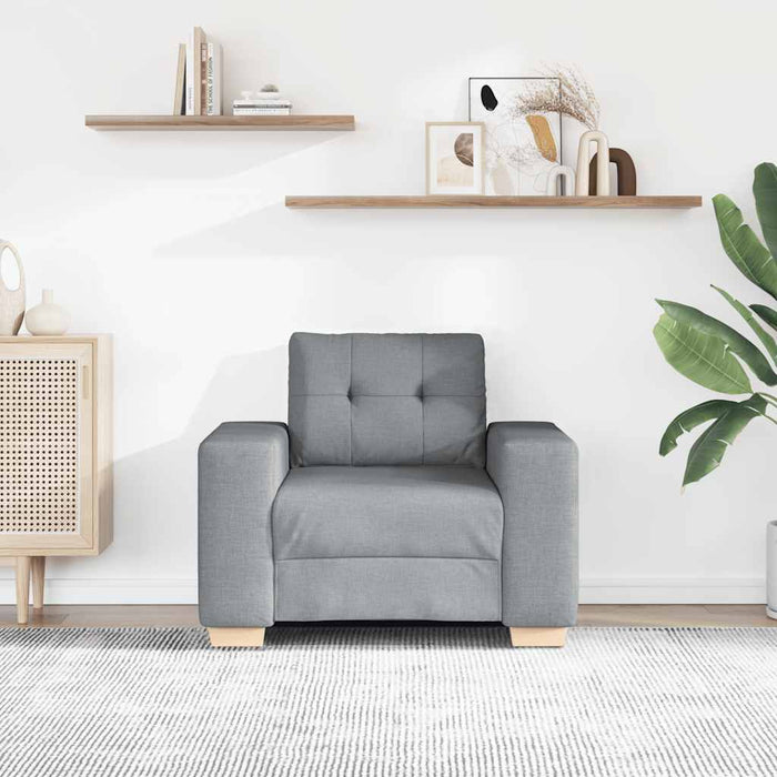 Fotoliu canapea, gri deschis,100x78x80 cm, material textil WALTI