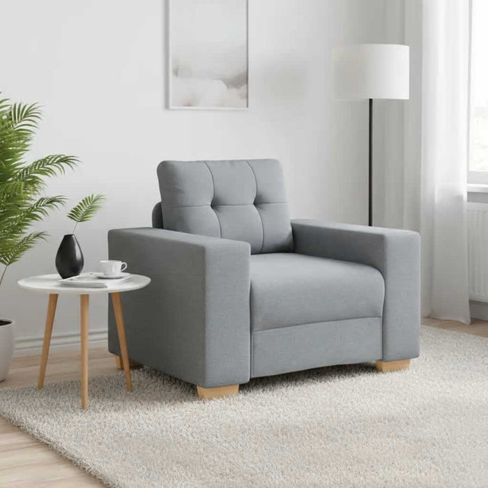 Fotoliu canapea, gri deschis,100x78x80 cm, material textil WALTI