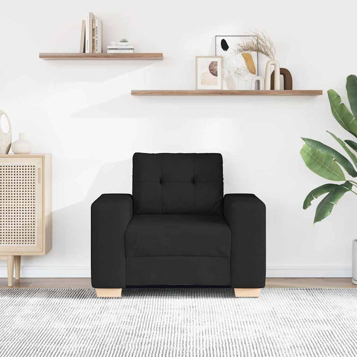 Canapea Scaun Negru 100x78x80 cm Tesatura WALTI